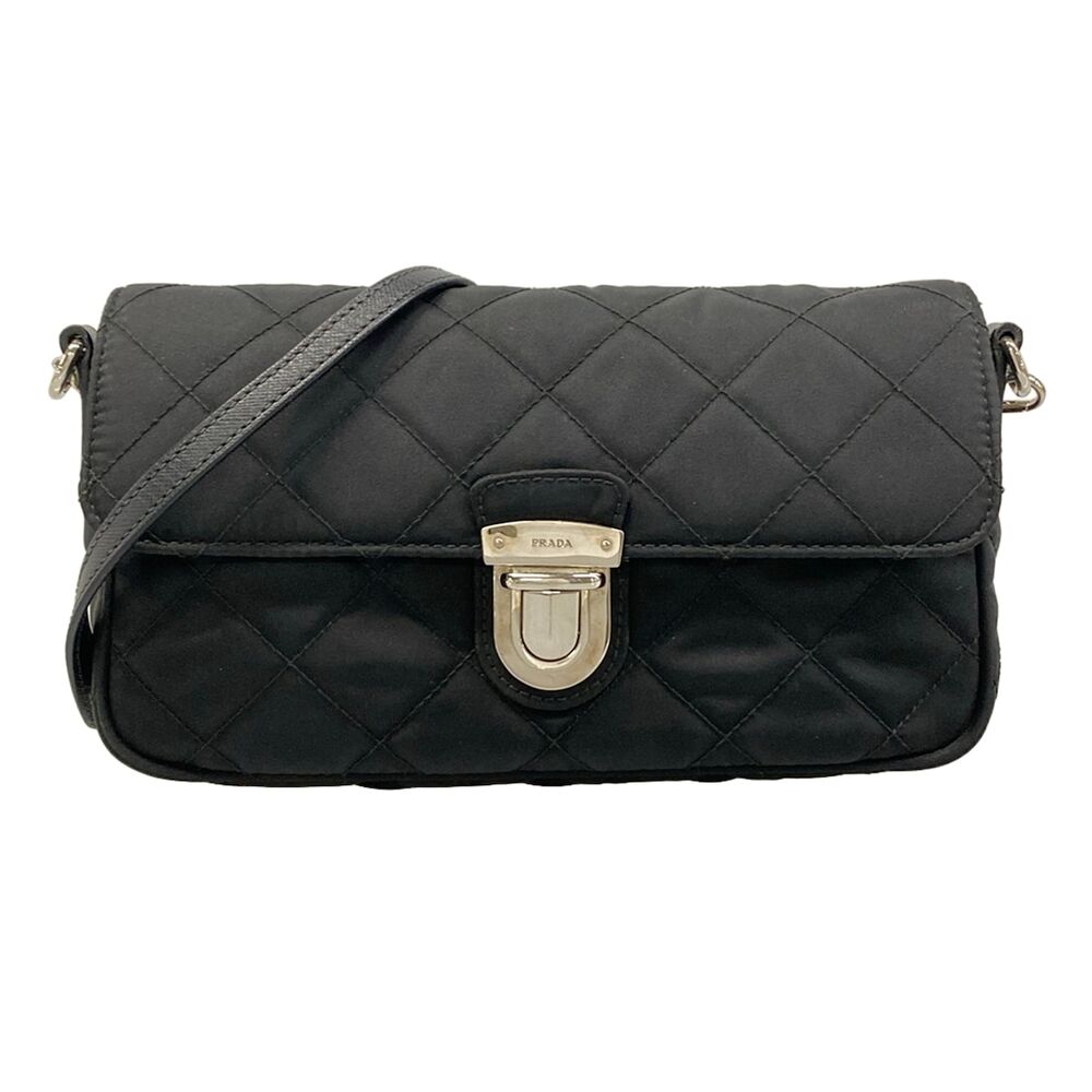 Prada Shoulder Bag Nylon Leather - Picture 1 of 15